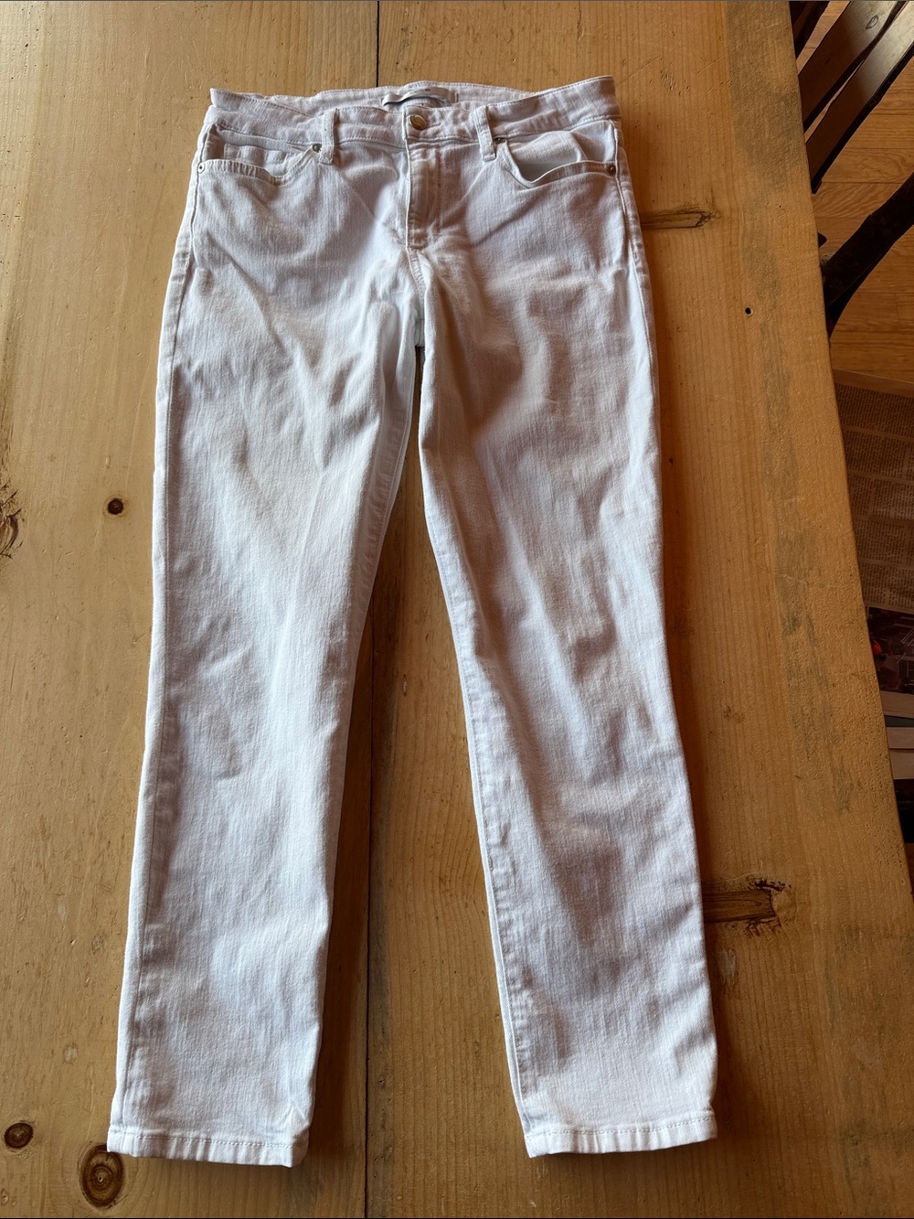 Joe’s Jeans Women’s White Cropped Cuffed Skinny Jeans Size 31